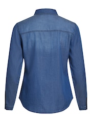 Dunkelblau - Leichtes Denim-Hemd mit Taschen-Detail von Vila - Bild 10 von 10