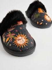 Never Fully Dressed Black Leopard Print Mule Slippers - Image 4 of 5