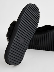 Never Fully Dressed Black Leopard Print Mule Slippers - Image 5 of 5