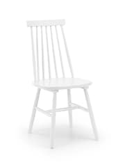 Julian Bowen Set of 2 White Alassio Spindle Back Dining Chairs - Image 2 of 5
