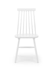 Julian Bowen Set of 2 White Alassio Spindle Back Dining Chairs - Image 3 of 5