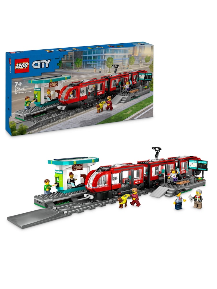 Lego City Downtown Tram and Station Toy Set 60423 - Imagen 1 de 8 Lego City Downtown Tram and Station Toy Set 60423 - Imagen 1 de 8