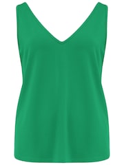 Pour Moi Green Sophie Fuller Bust Stretch V-Neck Vest - Image 3 of 4