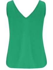 Pour Moi Green Sophie Fuller Bust Stretch V-Neck Vest - Image 4 of 4