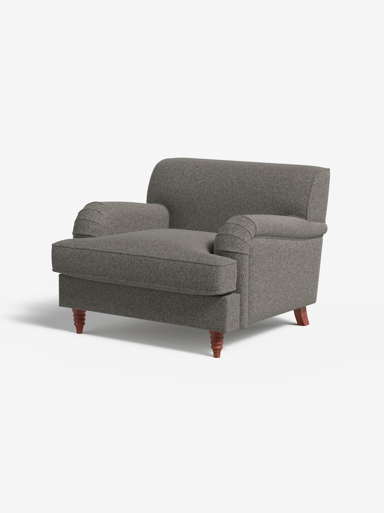 MADE.COM Basket Weave Dark Natural Orson Loveseat - Image 1 of 3