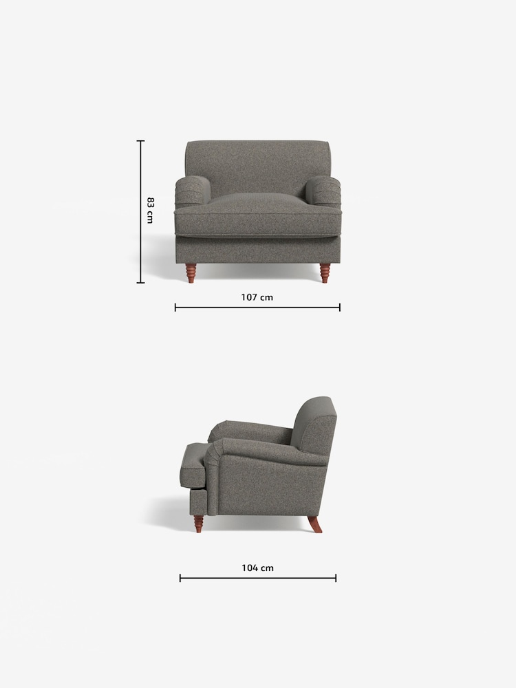 MADE.COM Basket Weave Dark Natural Orson Loveseat - Image 3 of 3