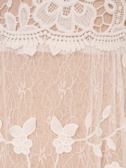 Adrianna Papell Lace Embroidery White Dress - Image 3 of 8