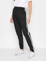 Long Tall Sally Black Side Stripe Stretch Joggers - Image 1 of 4