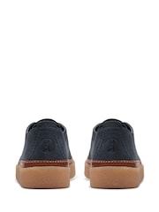 Clarks Blue Beeswax Leather Clarkwood Low Shoes - Image 4 of 6
