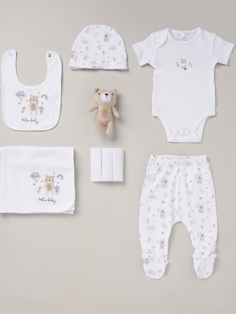 Rock-A-Bye Baby Boutique Pink 100% Cotton Print Gift Set 10 Piece - Image 1 of 5