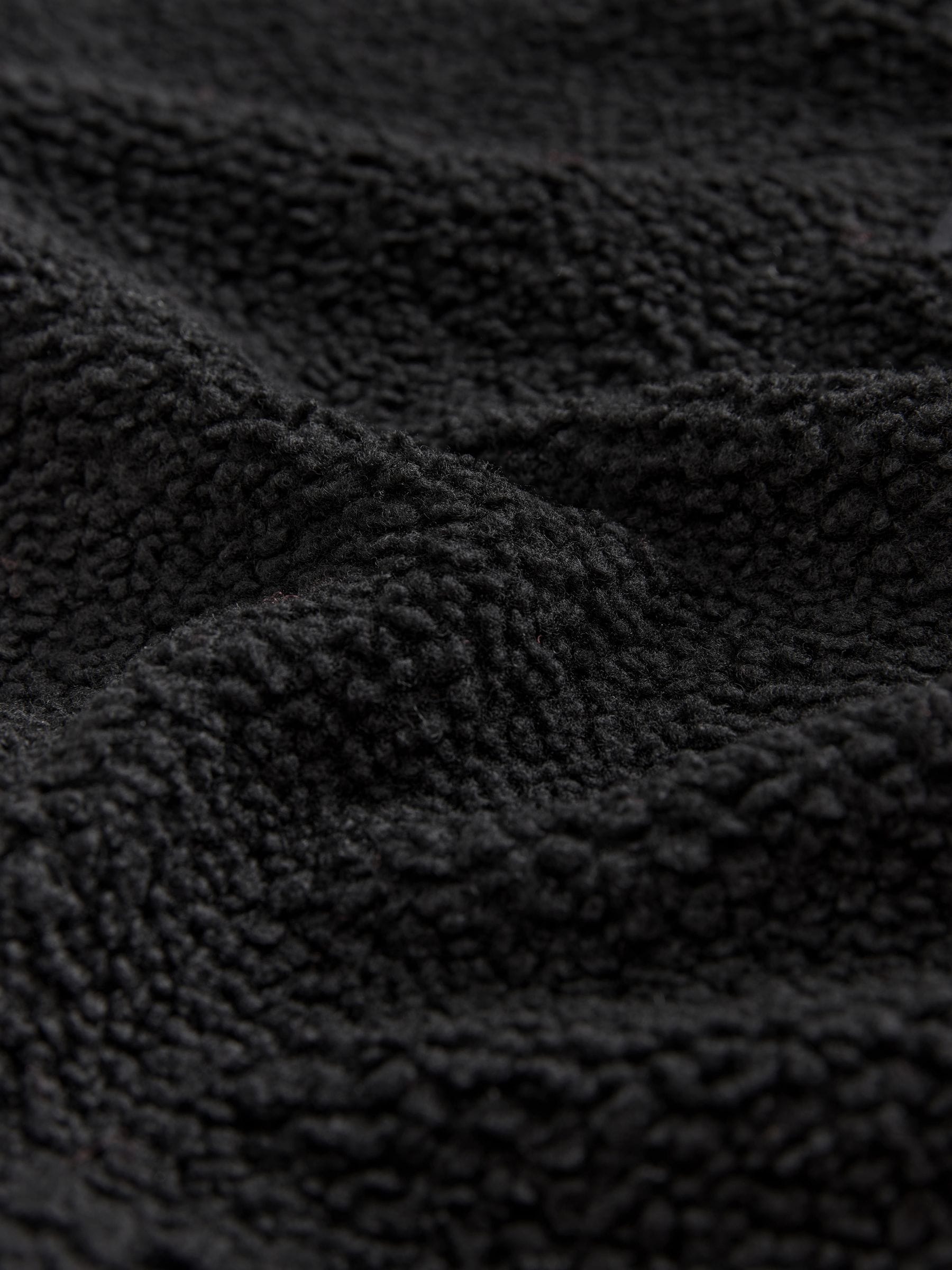 Buy Black Teddy Borg Cosy Longline Quarter Zip Fleece from