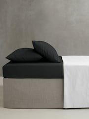 Catherine Lansfield Black Percale Fitted Sheet - Image 1 of 2
