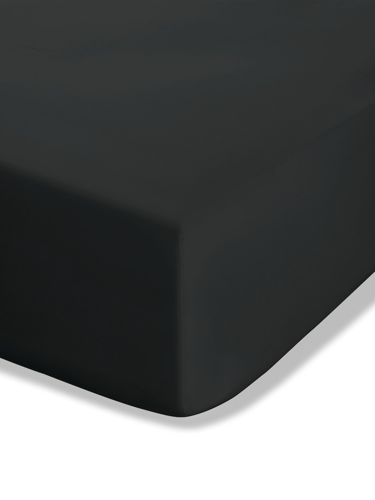 Catherine Lansfield Black Percale Fitted Sheet - Image 2 of 2
