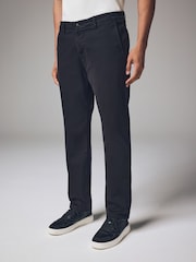 Black Slim Fit Premium Soft Touch Chino Trousers - Image 1 of 11