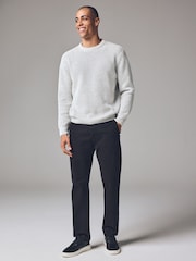 Black Slim Fit Premium Soft Touch Chino Trousers - Image 2 of 11