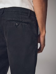Black Slim Fit Premium Soft Touch Chino Trousers - Image 5 of 11
