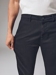 Black Slim Fit Premium Soft Touch Chino Trousers - Image 6 of 11