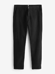 Black Slim Fit Premium Soft Touch Chino Trousers - Image 8 of 11
