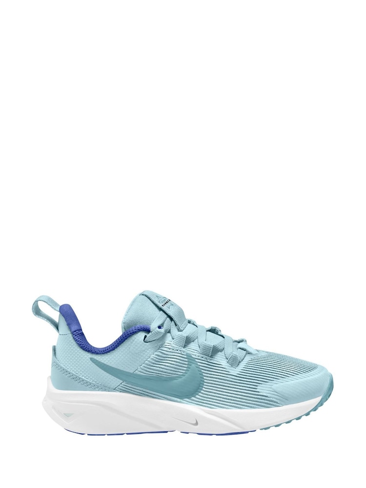 Nike Light Blue Junior Star Runner 4 Trainers - Image 1 of 4