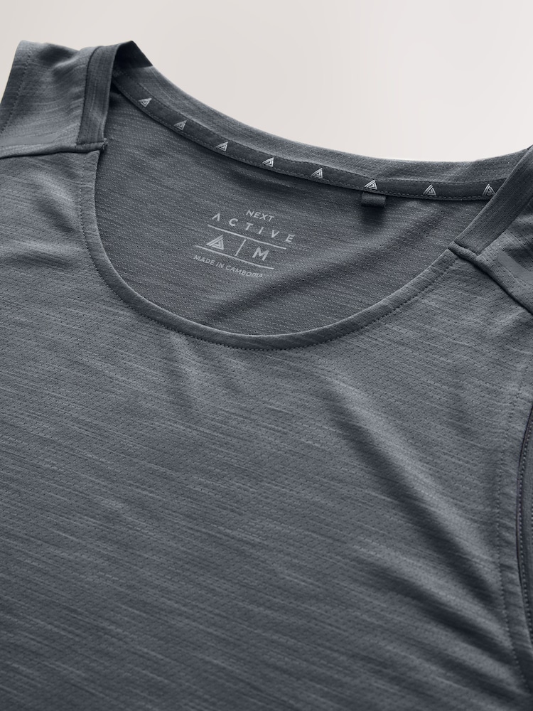 Antraciet - Actief gym training T-shirt - Image 15 of 16