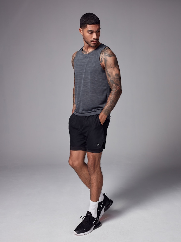 Antraciet - Actief gym training T-shirt - Image 3 of 16