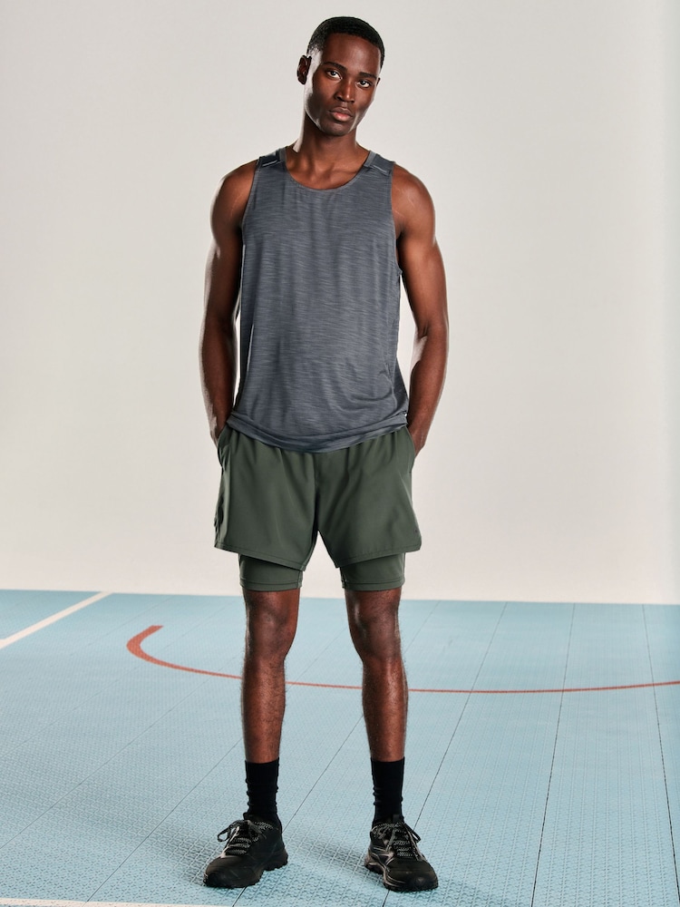 Antraciet - Actief gym training T-shirt - Image 4 of 16
