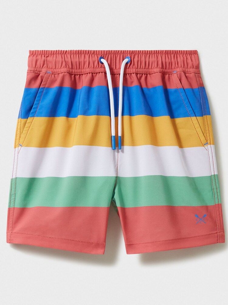 Crew Clothing Blue Multi Stripe Swim Shorts - Image 2 of 4