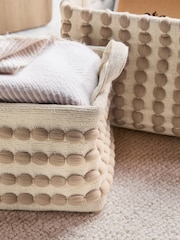 Greige Bobbin Set of 2 Storage Basket - Image 2 of 5
