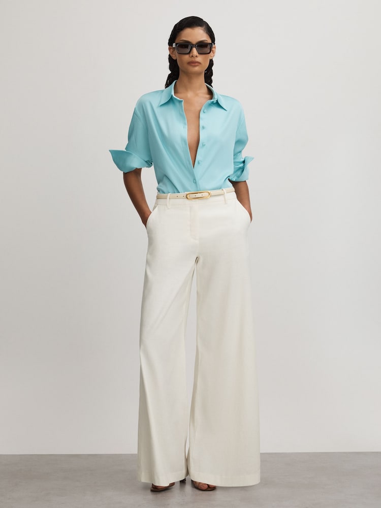 Anna Quan Hose aus Leinenmischung mit weitem Bein - Bild 1 von 4 Anna Quan Hose aus Leinenmischung mit weitem Bein - Bild 1 von 4