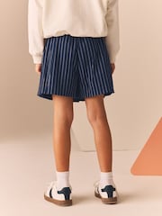 Navy Blue Stripe Pleated Skort (3-16yrs) - Image 3 of 8