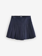 Navy Blue Stripe Pleated Skort (3-16yrs) - Image 5 of 8