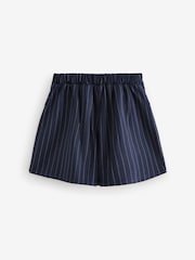Navy Blue Stripe Pleated Skort (3-16yrs) - Image 6 of 8