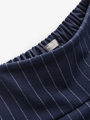 Navy Blue Stripe Pleated Skort (3-16yrs) - Image 7 of 8
