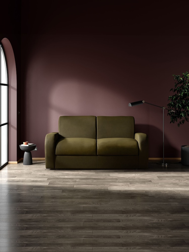 Jay-Be Brushed Twill Hunter Green Brushed Deco 2 Seater Sofa Bed - Image 1 of 6