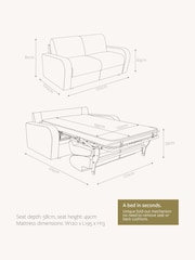 Jay-Be Brushed Twill Hunter Green Brushed Deco 2 Seater Sofa Bed - Image 6 of 6