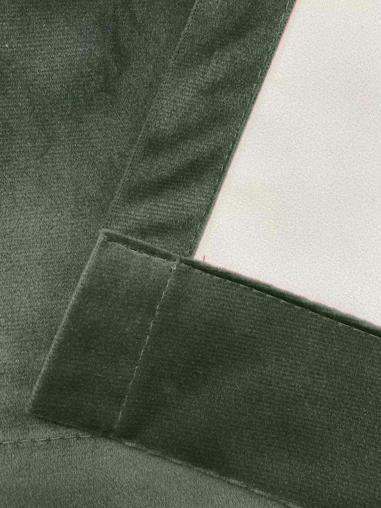 Enhanced Living Green Thermal Blackout Hampton Readymade Curtains - Image 4 of 4