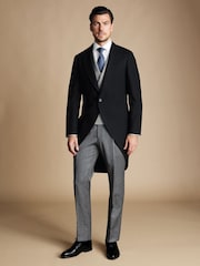 Charles Tyrwhitt Grey Adjustable Fit Morning V2 Suit: Waistcoat - Image 3 of 5
