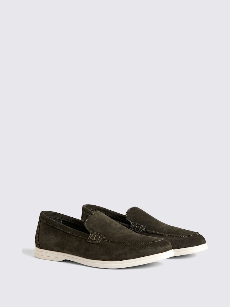 MOSS Green Lewisham Suede Casual Loafers - Image 1 of 5