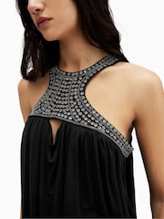 AllSaints Black Arizona Emb Top - Image 4 of 7