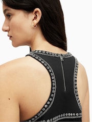 AllSaints Black Arizona Emb Top - Image 6 of 7