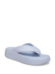 Crocs Blue Getaway Platform Flip Flops - Image 1 of 5