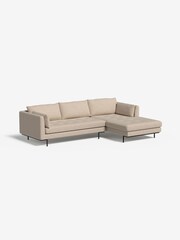 MADE.COM Basket Weave Natural Stone Harlow Right Hand Facing Corner Sofa - Image 1 of 3