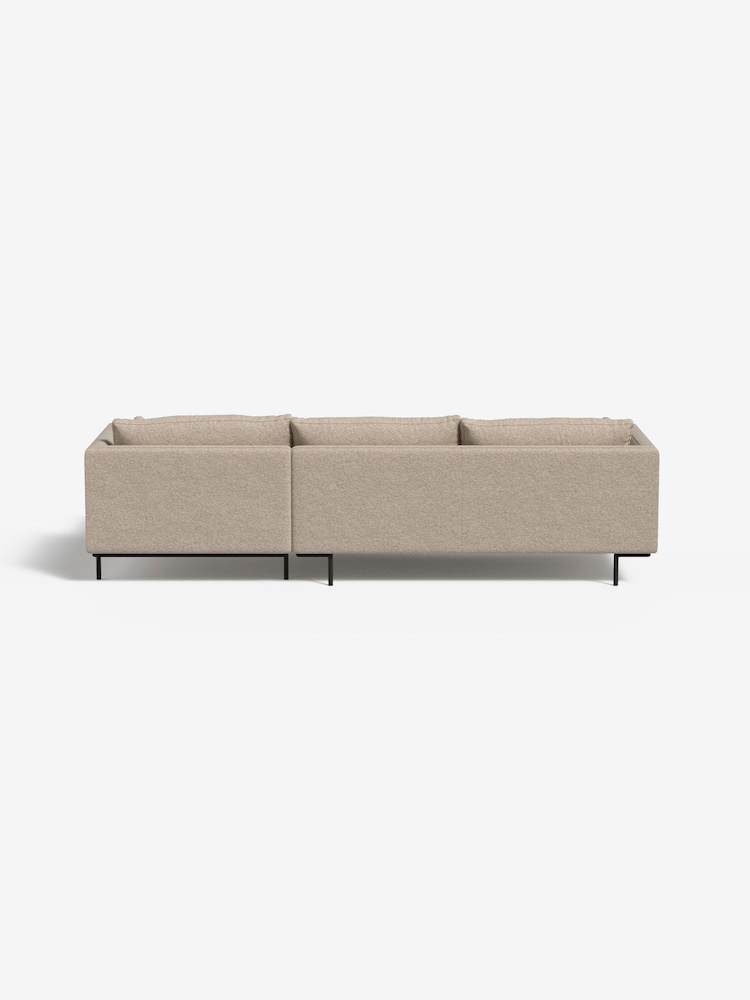 MADE.COM Basket Weave Natural Stone Harlow Right Hand Facing Corner Sofa - Image 2 of 3