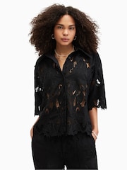 أسود - قميص مزخرف Charli من Allsaints - صورة 4 من 7