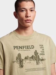 Penfield Green Mens Relaxed Fit Reverence Print 100% Cotton T-Shirt - Image 3 of 8