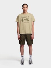 Penfield Green Mens Relaxed Fit Reverence Print 100% Cotton T-Shirt - Image 6 of 8