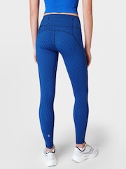 Sweaty Betty Blue Apex Geo Print Full Length Power Workout Leggings - Image 2 of 9