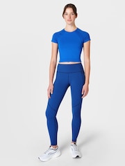 Sweaty Betty Blue Apex Geo Print Full Length Power Workout Leggings - Image 3 of 9