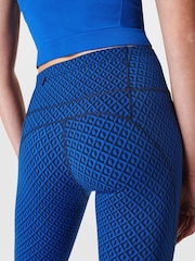 Sweaty Betty Blue Apex Geo Print Full Length Power Workout Leggings - Image 8 of 9