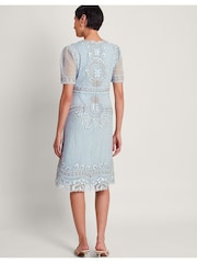 Monsoon Blue Siena Embroidered Dress - Image 2 of 5